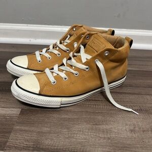 Converse Men's Shoes 10 Yellow White CT Street Mid Wheat Casual Sneaker